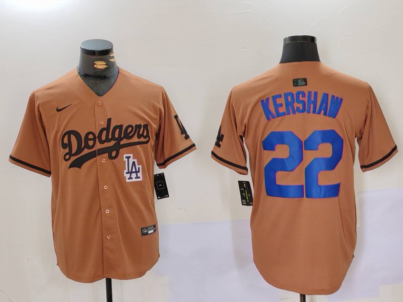 Men Los Angeles Dodgers #22 Kershaw army green joint name 2024 Nike MLB Jersey style 6->los angeles dodgers->MLB Jersey